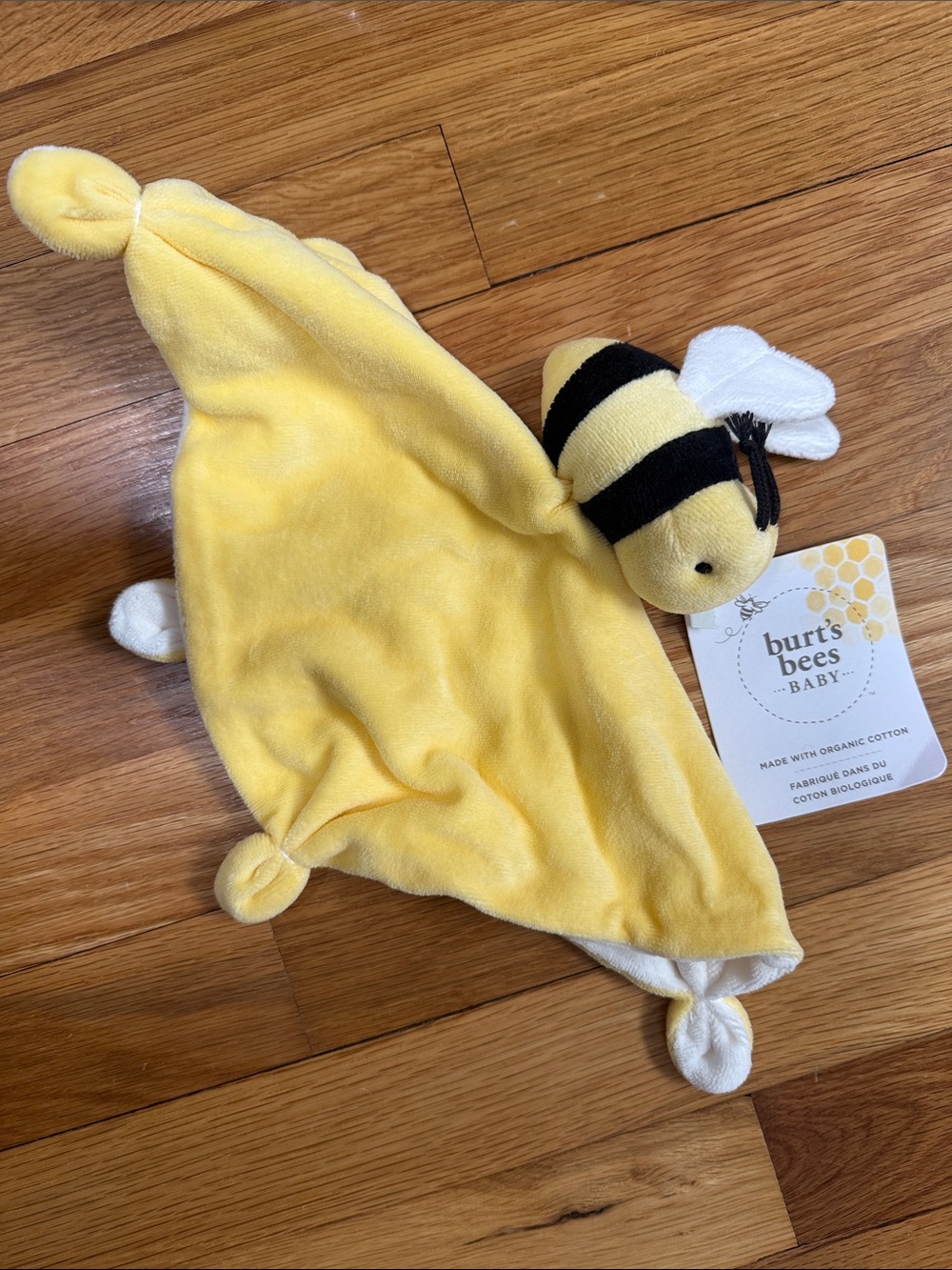 Burt's Bees Baby Yellow Bee Lovey Security Blanket Plush